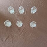 magnifique service de 6 verres à cognac en cristal de Sèvres