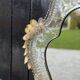 Venetian Murano Glass Mirror, Gilded with Fine Gold, Engraved Mirror, Circa 1950