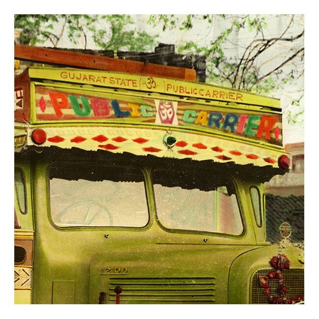 Tata truck Rajasthan vers 1950, aered colorful photography