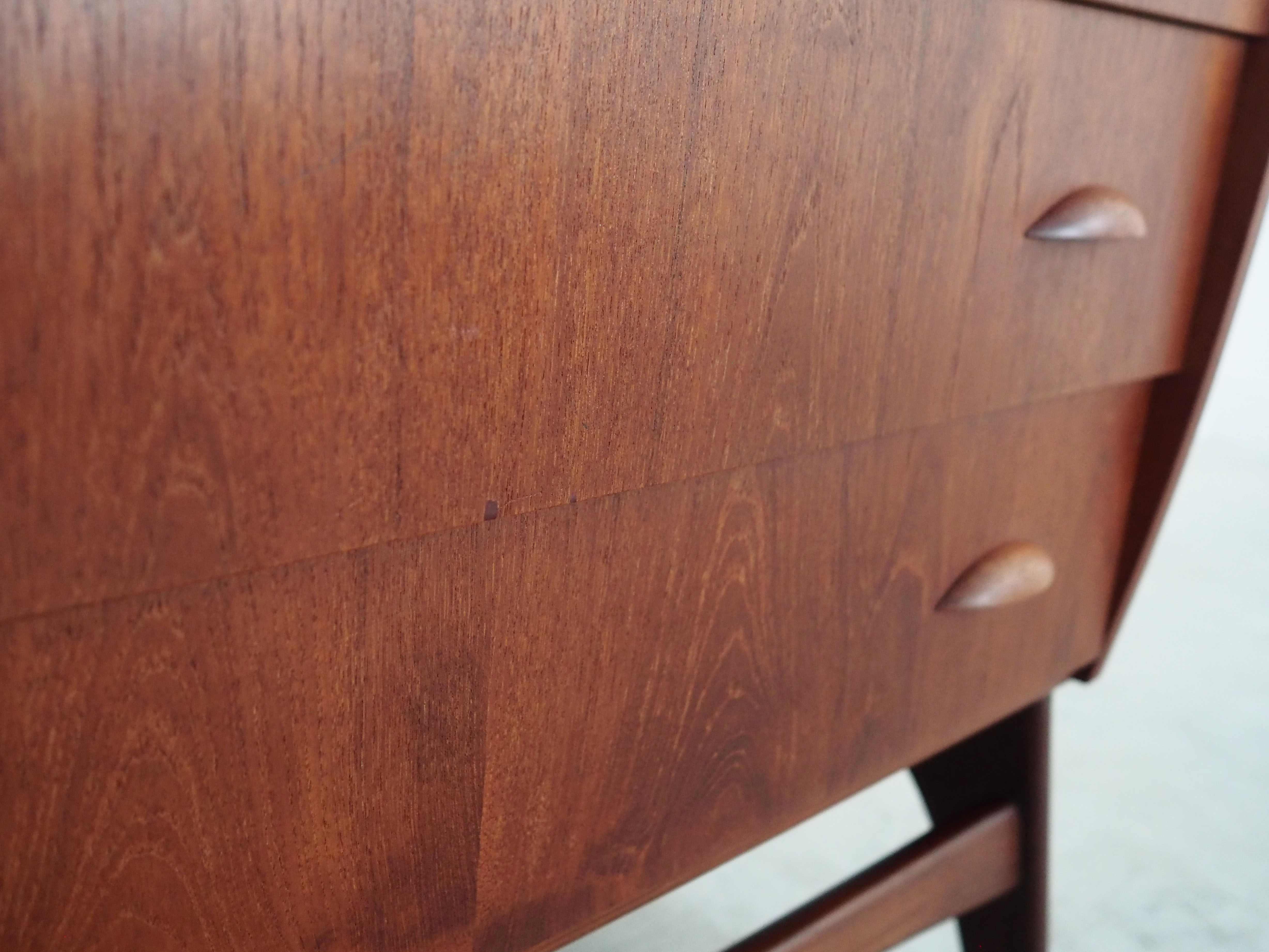 Secrétaire en teck, design scandinave, années 1960, fabriqué par SW Finland