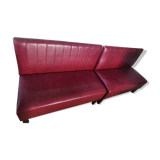 2 benches of bistro imitation leather