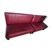 2 benches of bistro imitation leather