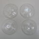 4 coupelles en verre gravé art déco