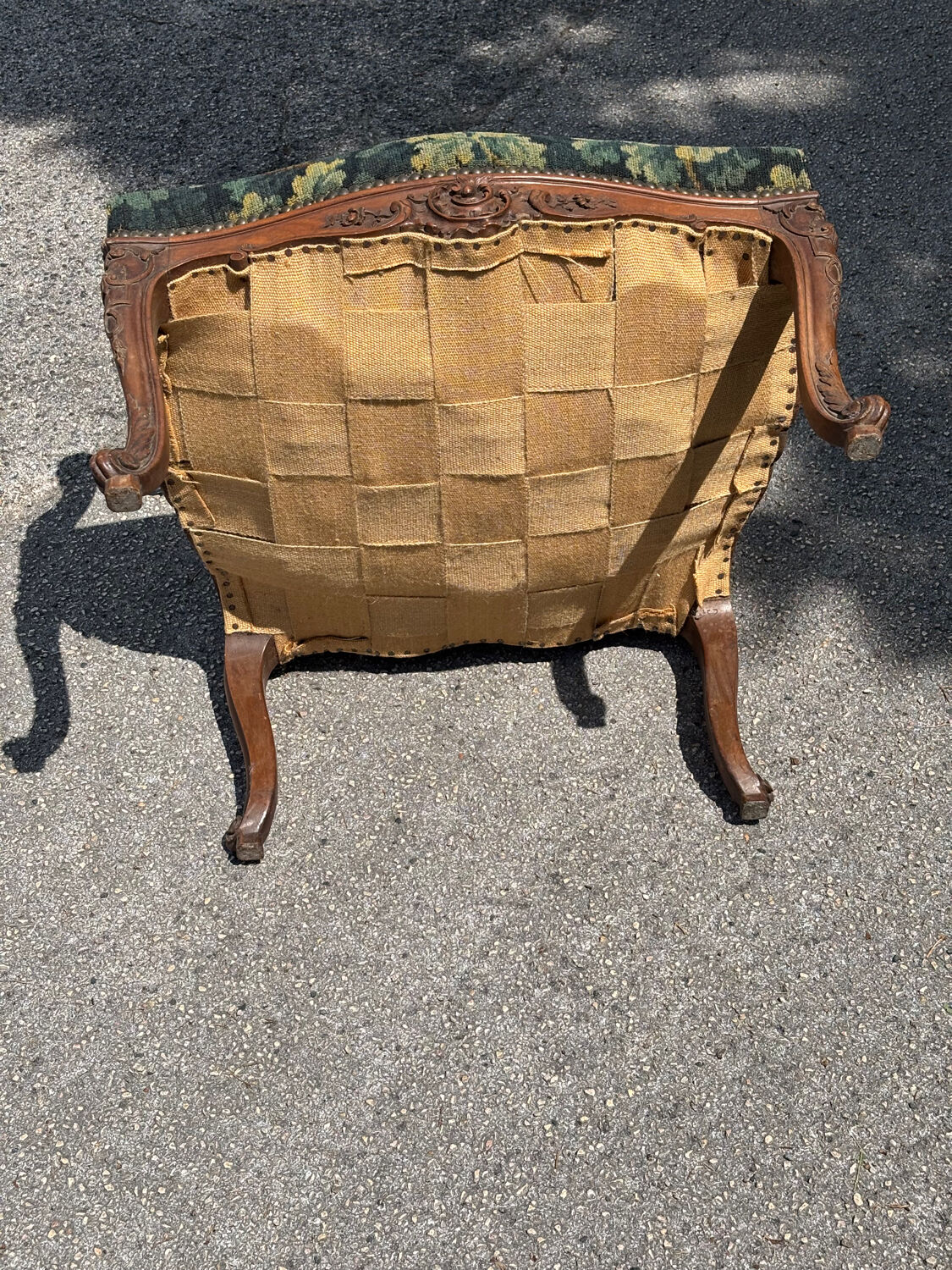 Regency armchair with plant tapestry