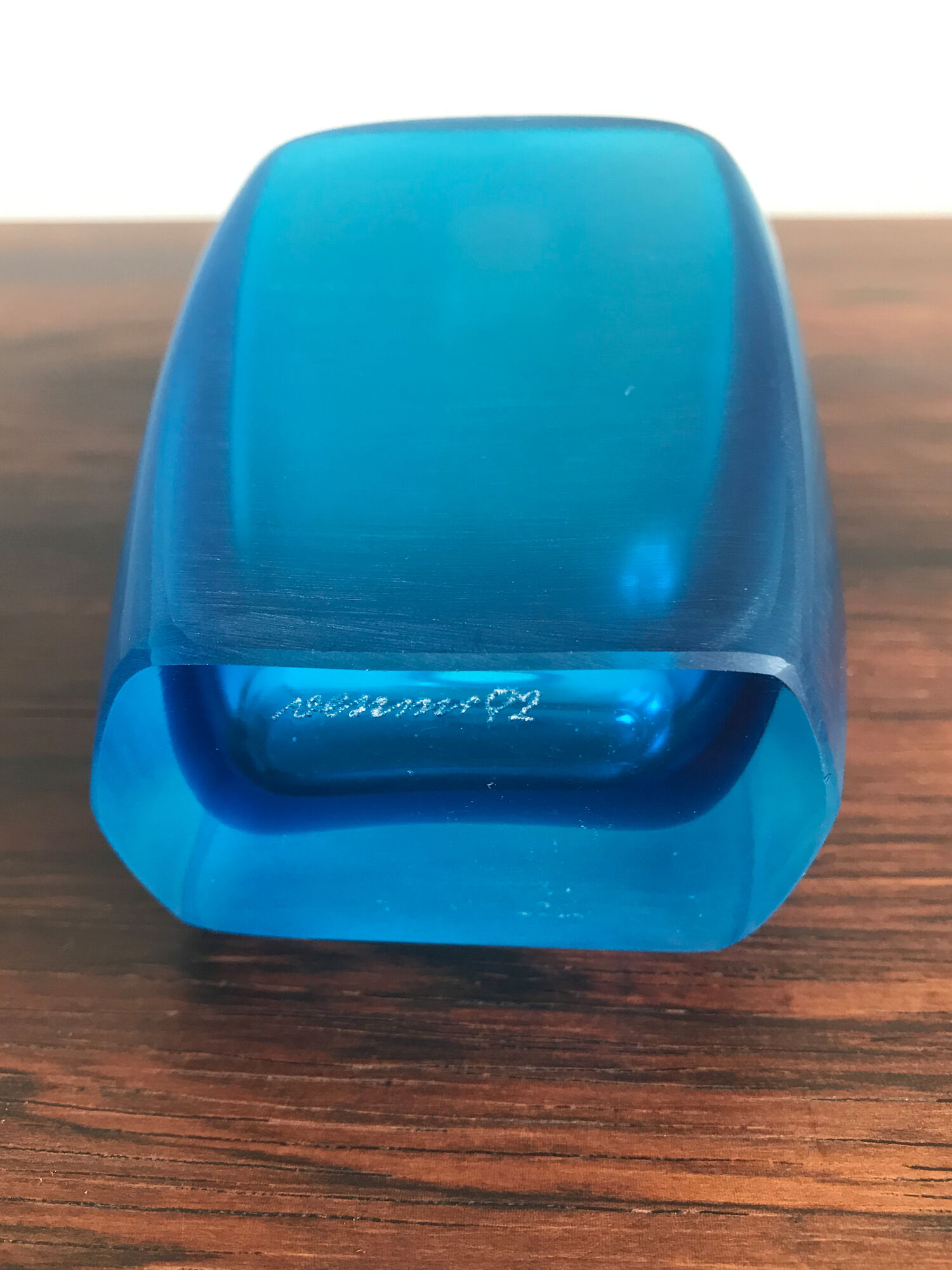 Italian Venini Murano glass bottle “Velati” serie, 1992