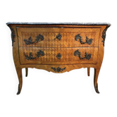 Louis XV style inlaid chest of drawers