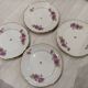 Lot de 4 assiettes à dessert fleuries