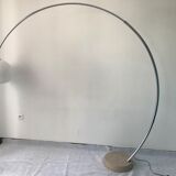 Floor lamp arc 1970 chrome and plastic marble