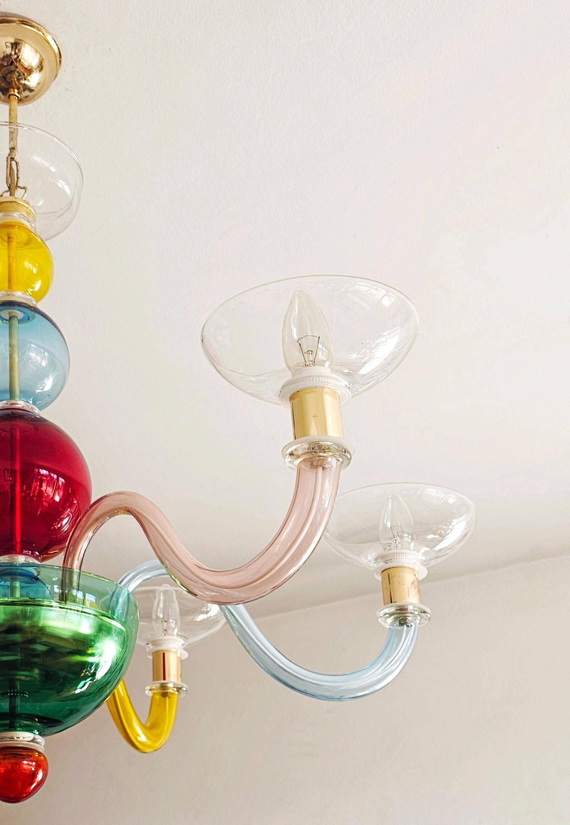 Murano glass chandelier after Gio Ponti, 1970s