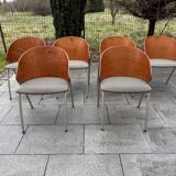 Set of 6 Dutch Lande chairs from the 80s