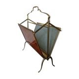 Brass folding magazine rack