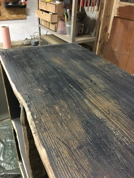 Old shelf in solid wood 1950