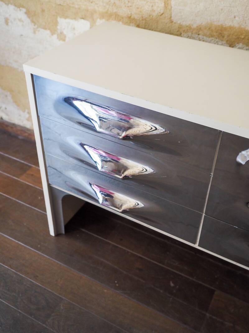 DF-2000 Commode by Raymond Loewy – chrome – Space Age design