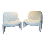 paire de fauteuils Alky par Giancarlo Piretti Ere pop spatiale Italienne