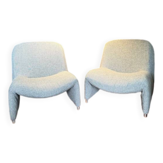 paire de fauteuils Alky par Giancarlo Piretti Ere pop spatiale Italienne