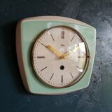 Vintage ceramic clock silent wall clock "Elbor green celadon"