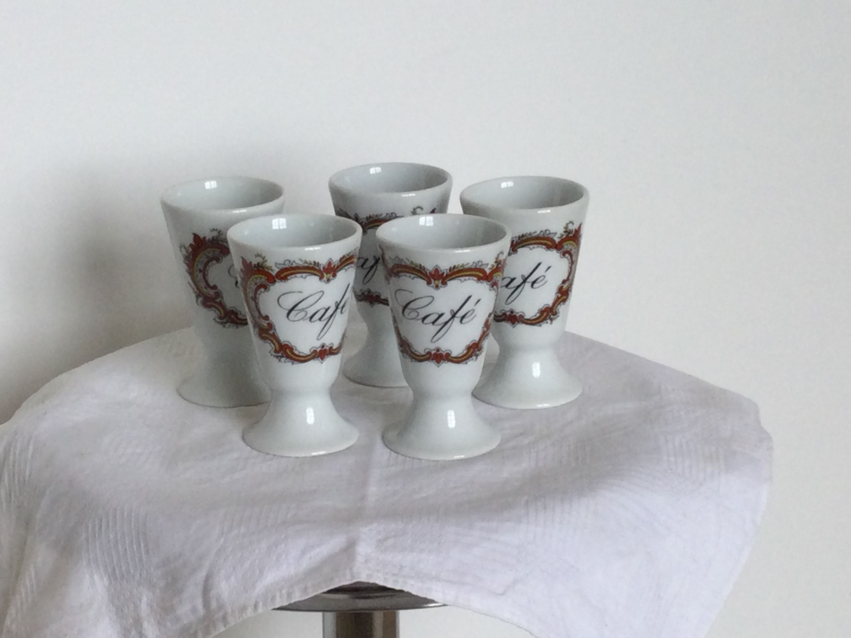 Mazagrans porcelaine de Limoges lot de 5