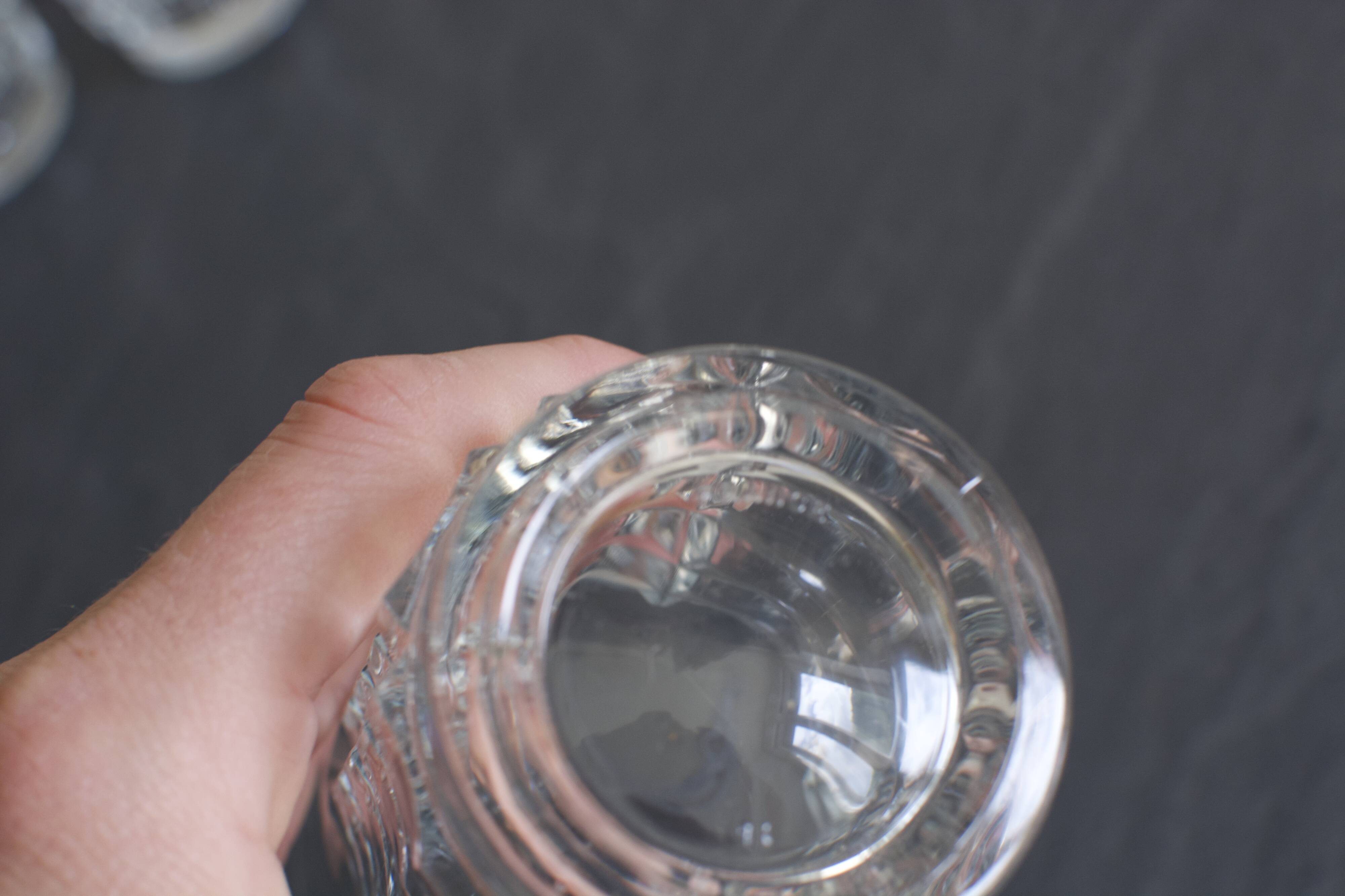 6 vintage multi-faceted glasses
