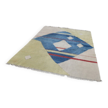Bauhaus hand-knotted rug, 1970s