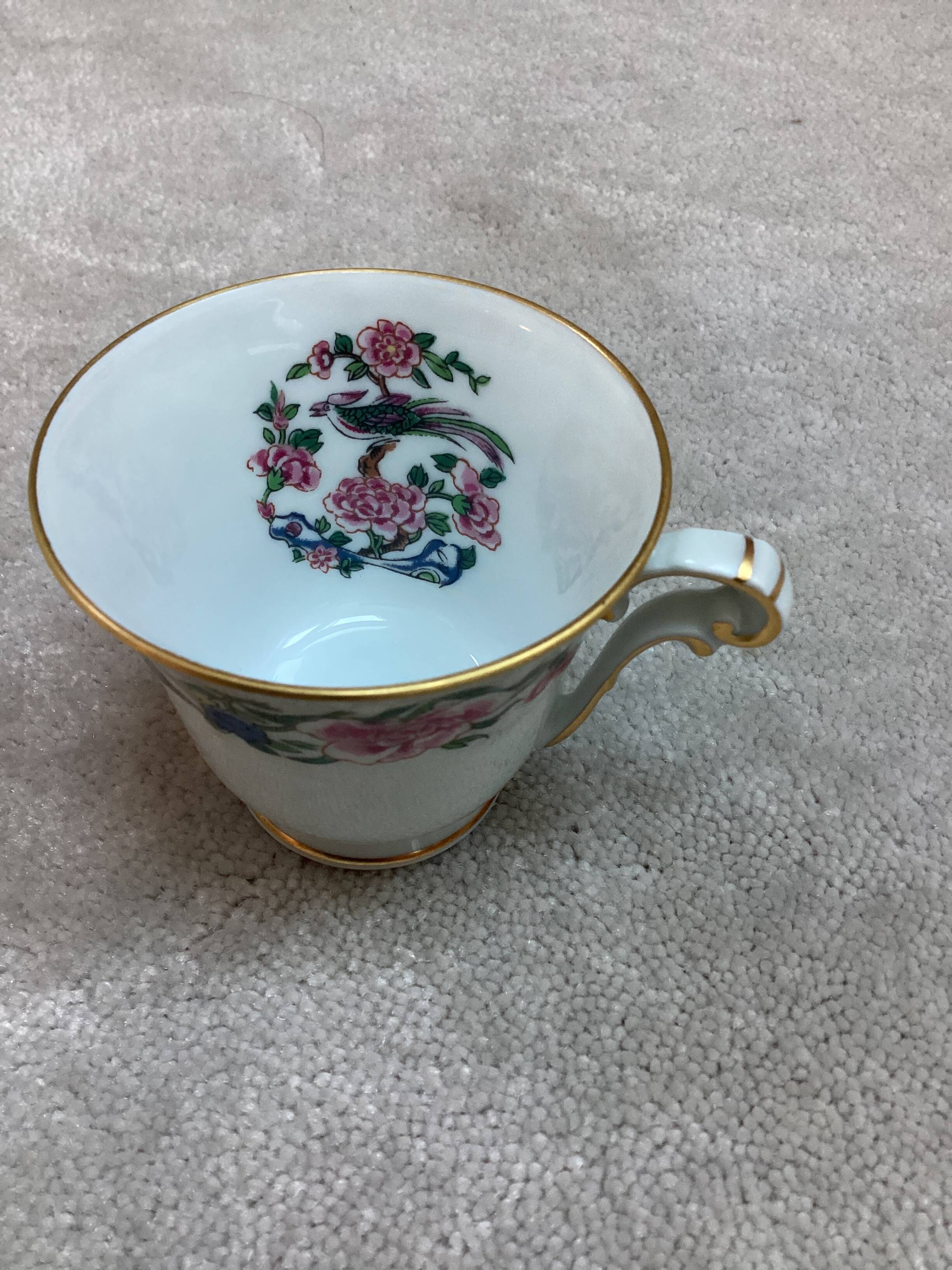 Tasses à café Bernardaud oiseaux de chine