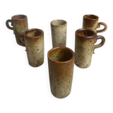 Pyrite stoneware coffee cups
