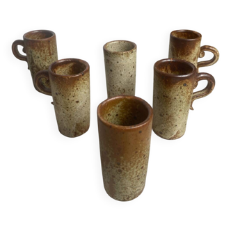 Pyrite stoneware coffee cups