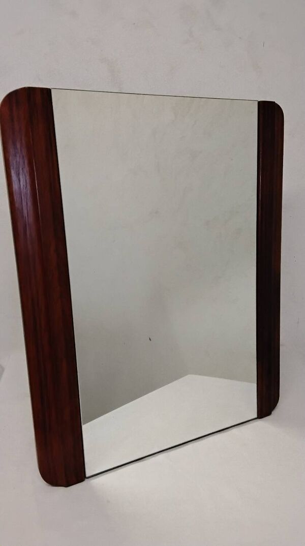 Miroir Art Déco à  poser / de table en Acajou