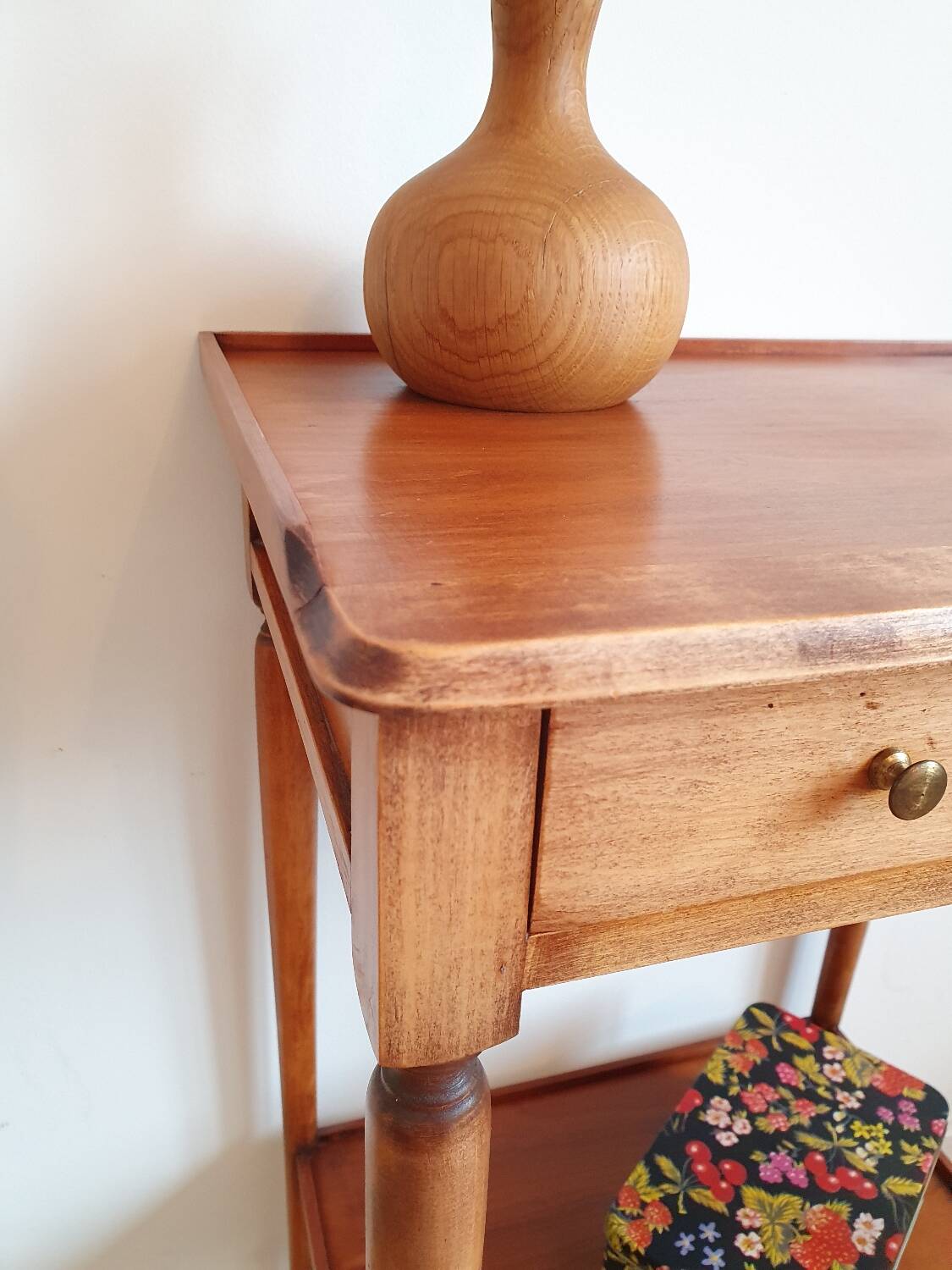 Vintage solid wood side table