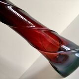 Modernist art deco crystal vase