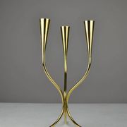 Polished Brass Candelabra by Gunnar Ander for Ystad-Metall, Sweden 1960s