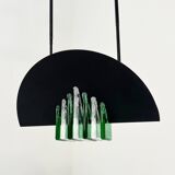 Green and White Murano Glass Pendant Light by Mazzega, 1970