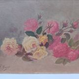 Bouquet in preparation, roses, F.Guigard