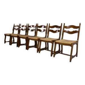 Lot de 6 chaises des - paille
