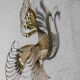 Impressive wall "Peacock" wall sculpture in brass by Curtis Jere, 1980s