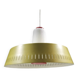 Pendant Lamp • Opaline & Perforated Metal • Jo Hammerborg • Fog & Mørup • 1960