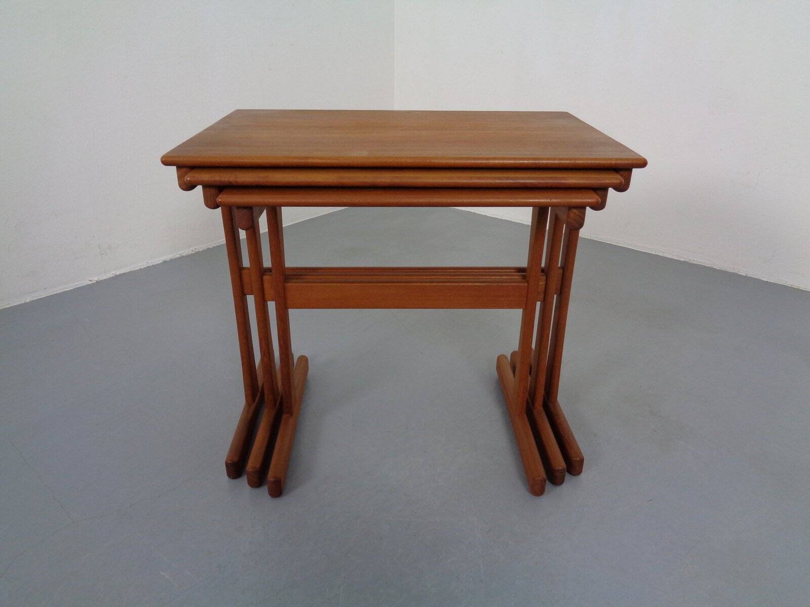 Danish Teak Nesting Tables, 1960s, Set of 3