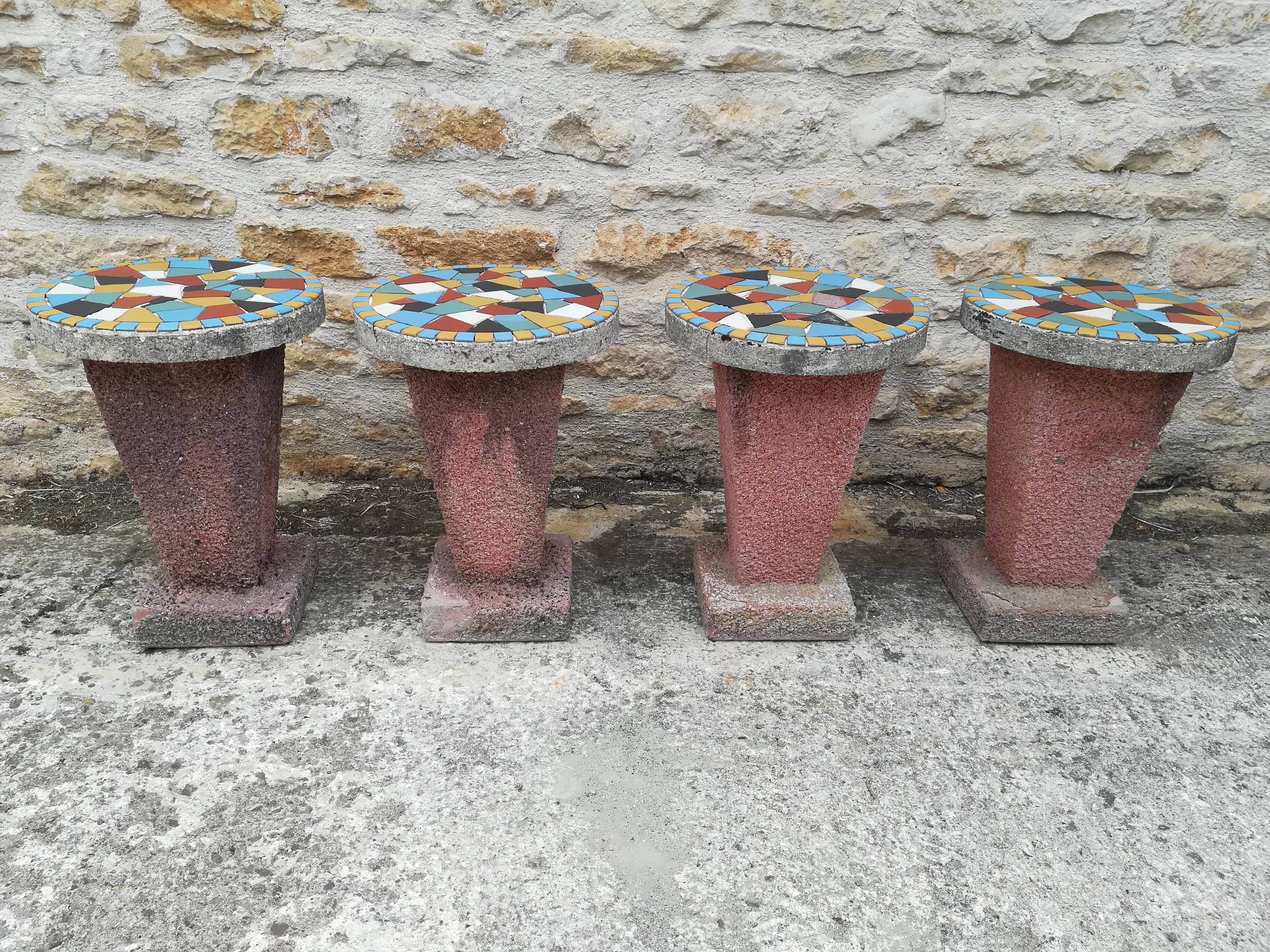 Mosaic stools