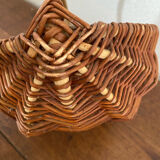 Small handmade basket made of hazel wood.