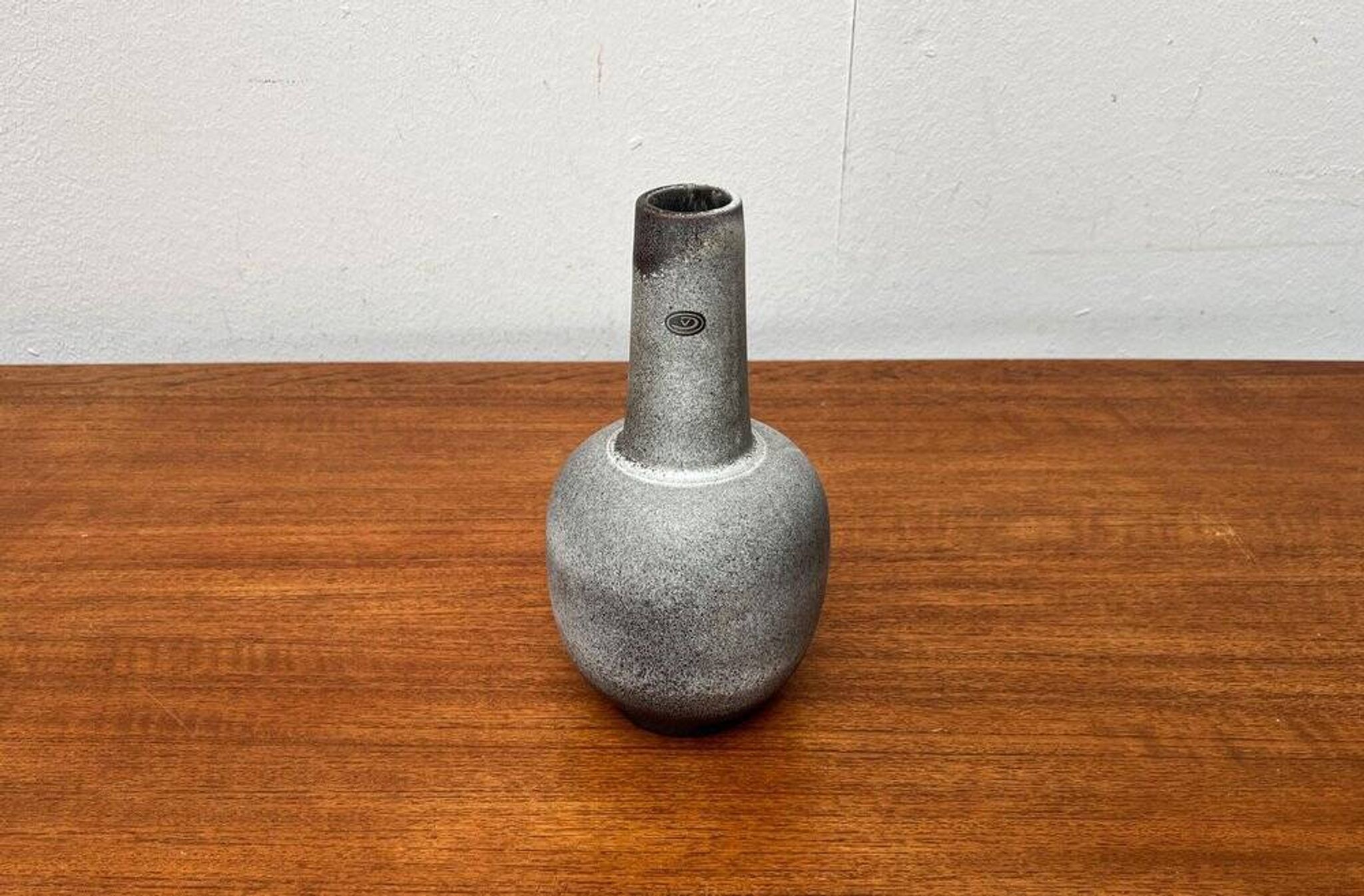 Minimalist pottery vase from a mid-century German workshop by Fritz Van Daalen, 1960s.