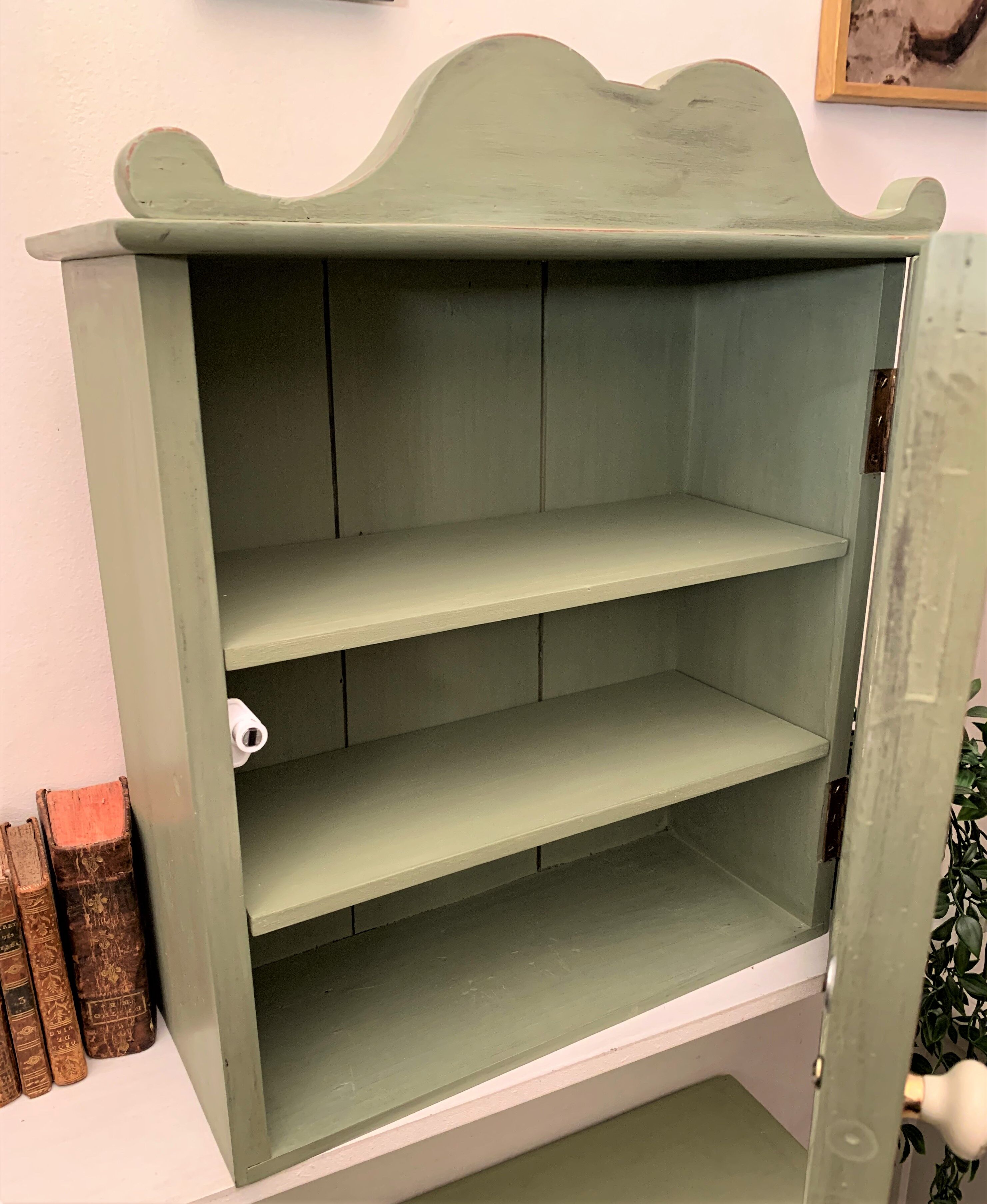 Old wall display case