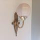 Ancienne applique art nouveau - Bronze et opaline