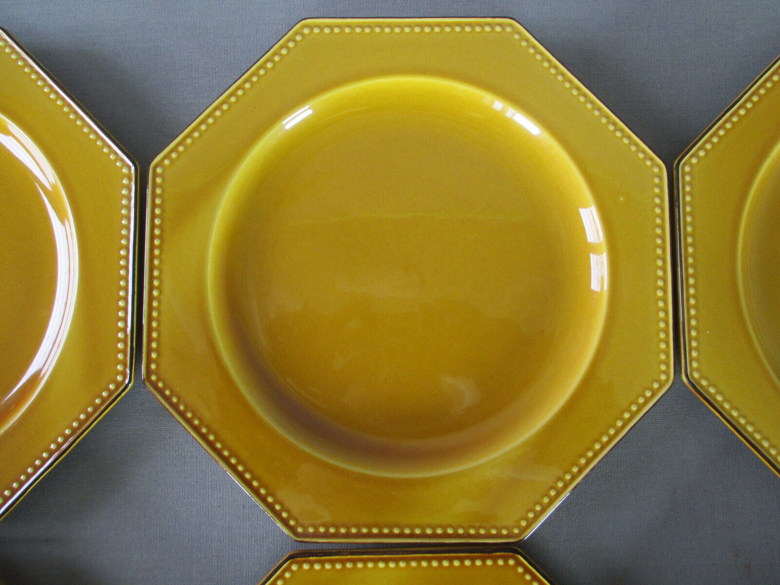 6 Poet Laval beaded octagonal plates