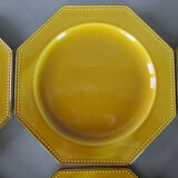 6 Poet Laval beaded octagonal plates
