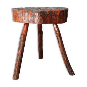 Wooden tripod stool or side table, 50s