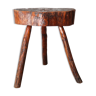 Tabouret tripode en bois ou table d'appoint années 50