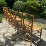 Set of 6 straw chairs
