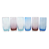 Set of colourful glasses, Italian design, 1980s, production: Italy