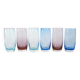 Set of colourful glasses, Italian design, 1980s, production: Italy