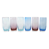 Ensemble de verres colorés, design italien, années 1980, production : Italie