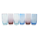 Set of colourful glasses, Italian design, 1980s, production: Italy